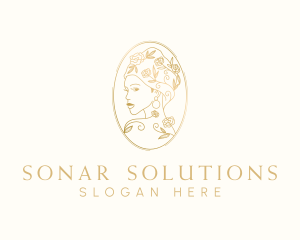 Turban Floral Woman logo design
