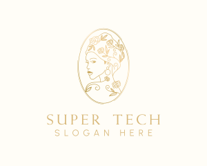 Turban Floral Woman logo design