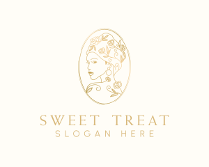 Turban Floral Woman logo design