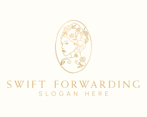 Turban Floral Woman logo design