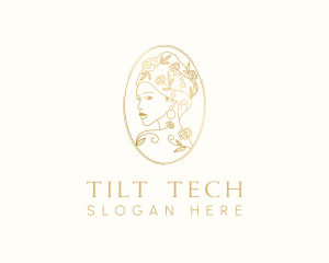 Turban Floral Woman logo design