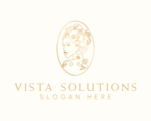 Turban Floral Woman logo design