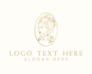 Floral - Turban Floral Woman logo design