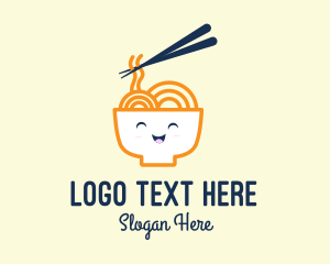 Food Cart - Happy Bowl Noodles logo design