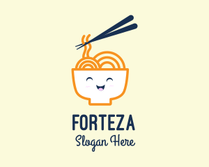 Happy Bowl Noodles logo design