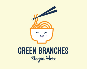 Happy Bowl Noodles logo design