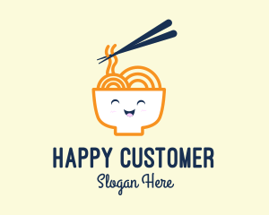 Happy Bowl Noodles logo design