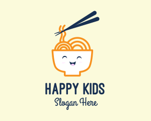 Happy Bowl Noodles logo design