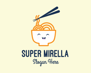 Happy Bowl Noodles logo design