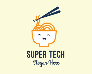 Happy Bowl Noodles logo design