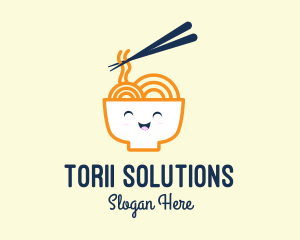 Happy Bowl Noodles logo design