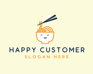 Happy Bowl Noodles logo design