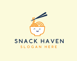 Happy Bowl Noodles logo design