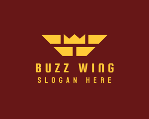 Royalty Crown Wings logo design