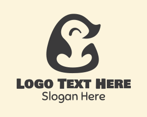 Simple Cute Penguin Logo