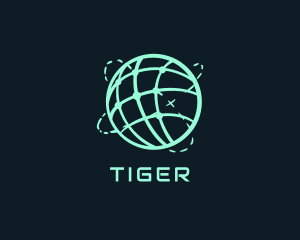 Atlas - Digital Globe Travel Navigation logo design