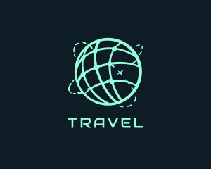 Atlas - Digital Globe Travel Navigation logo design