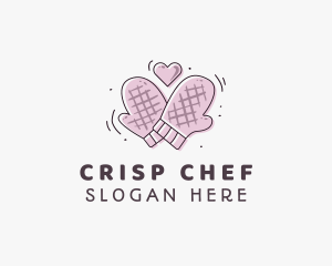 Mitts Heart Baking logo design