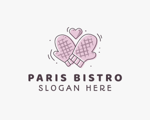 Mitts Heart Baking logo design