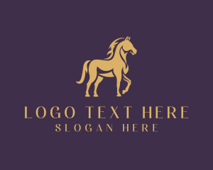 Stable - Walking Horse Equestrian logo design