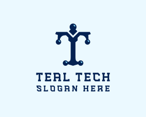 Tech Firm Letter T logo design