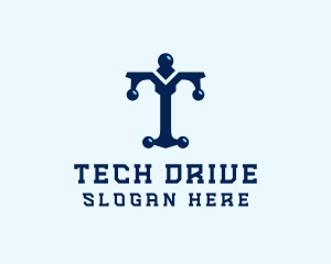 Tech Firm Letter T logo design