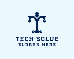 Tech Firm Letter T logo design