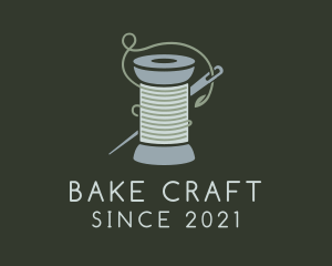 Crochet Yarn Thread Spool logo design