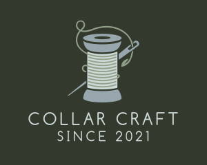 Crochet Yarn Thread Spool logo design