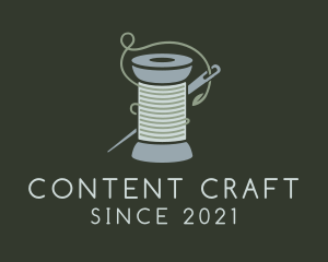 Crochet Yarn Thread Spool logo design