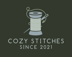 Crochet Yarn Thread Spool logo design