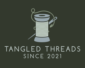 Crochet Yarn Thread Spool logo design