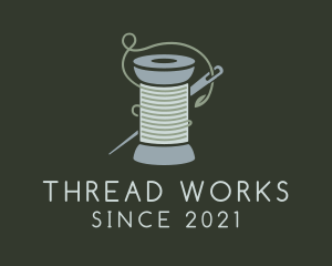 Crochet Yarn Thread Spool logo design