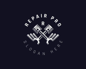 Piston Muffler Repair logo design