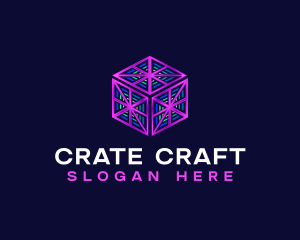 Crate - Technology Cyber Cube logo design