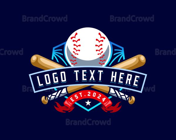 Baseball Sports League Logo