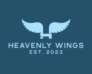 Angelic Wings Letter H logo design