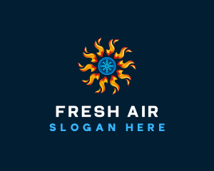 Hot Cold Ventilation logo design