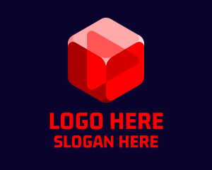 Networking - Play Button Gaming Cube logo design
