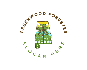 Alabama Pine Forest logo design