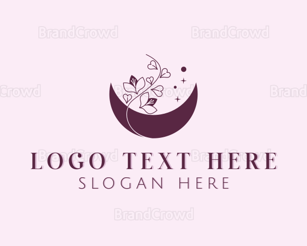 Flower Crescent Moon Logo