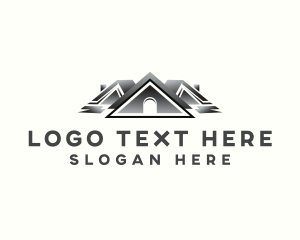 Lease - House Roofing Builder logo design