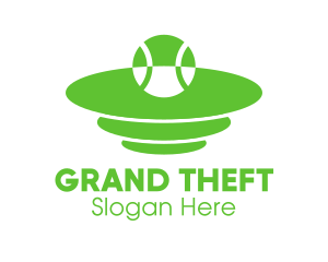 Green Tennis Court Logo