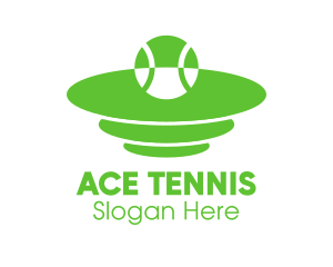 Tennis - Green Tennis Court logo design