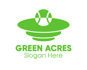 Green Tennis Court logo design