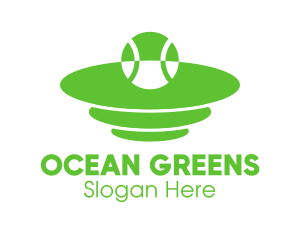 Green Tennis Court logo design