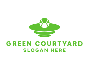 Green Tennis Court logo design