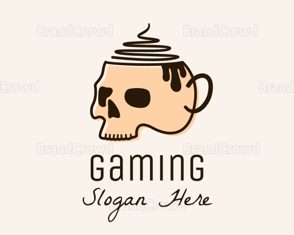 Skull Coffee Cup Logo