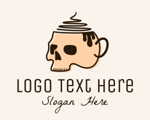 Coffee Shop - Skull Coffee Cup logo design