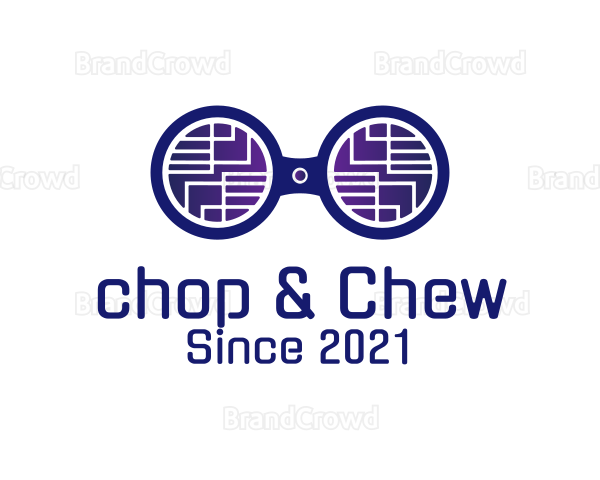 Binoculars Maze Tech Logo